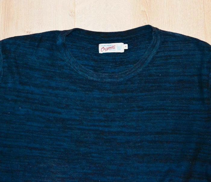 Jack & Jones Originals Est 1990 Polo Pull Bleu Exclusive vintage Y2K Collection (Taille L) - photo numéro 4