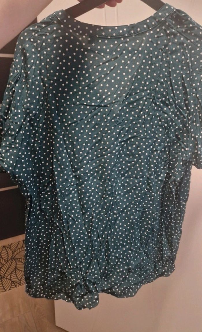 Blouse verte petit pois - photo numéro 2