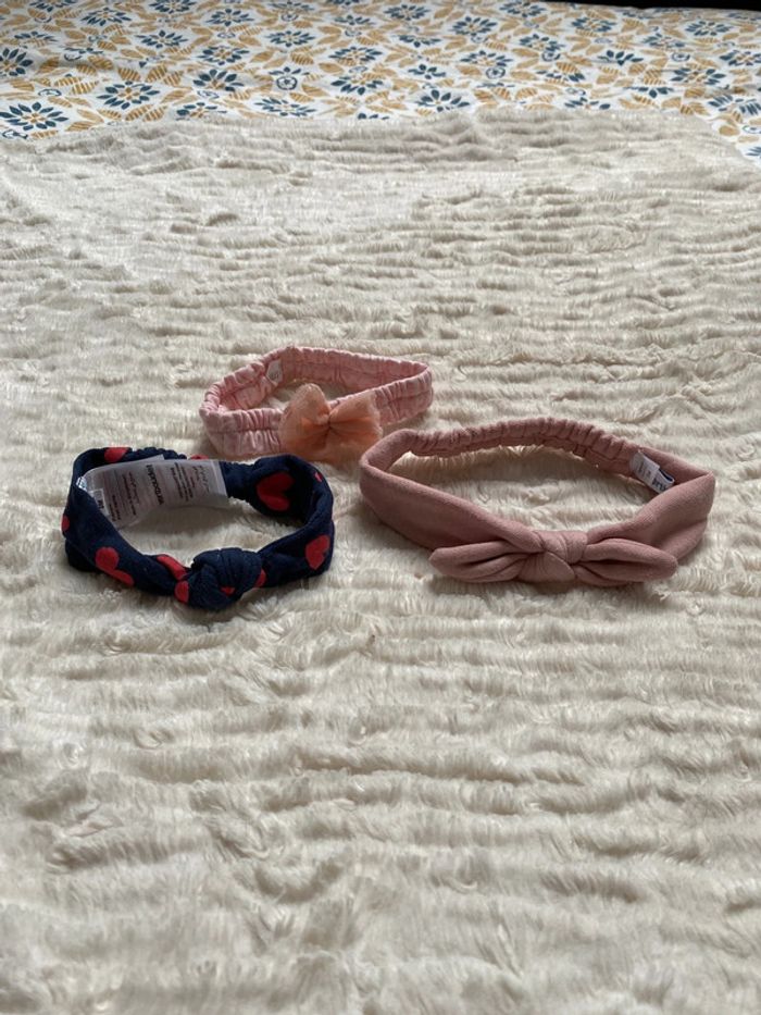 Lot de 3 bandeaux bébé fille 3 mois