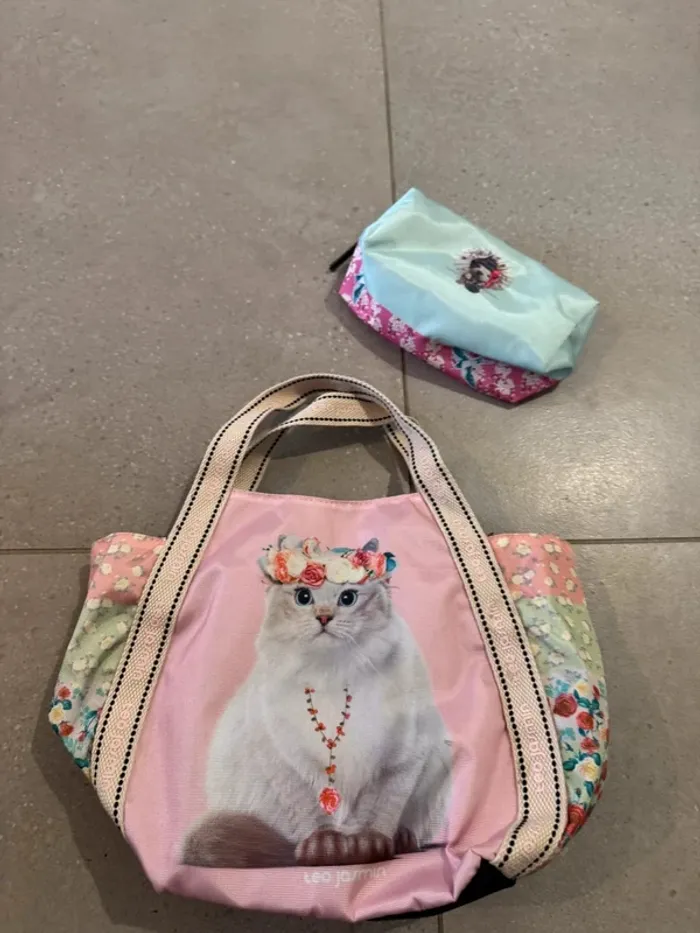 Sac à main teo jasmin avec une petite pochette, très bon état 33*20cm - photo numéro 2