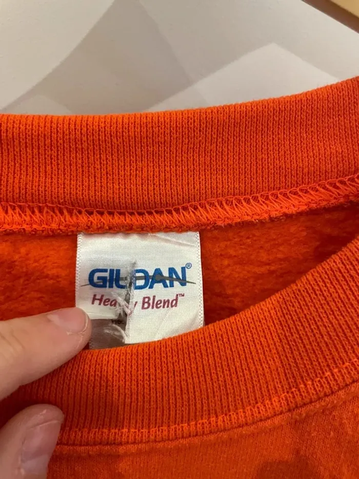 Orange crewneck Michigan Gildan M - photo numéro 3