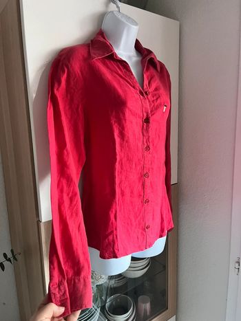 Chemise en lin rouge taille m