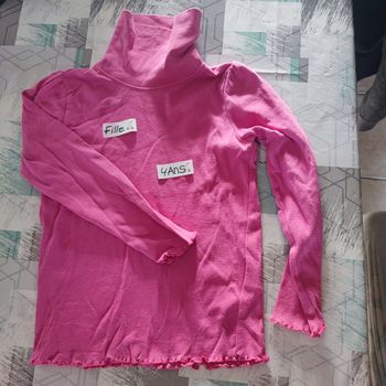 Col roulé rose  lupilu 4 ans fille