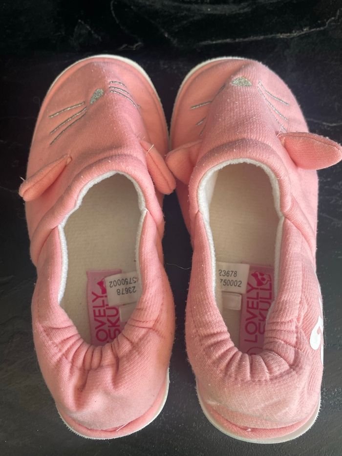 Chaussons fille 32 chat rose - photo numéro 2