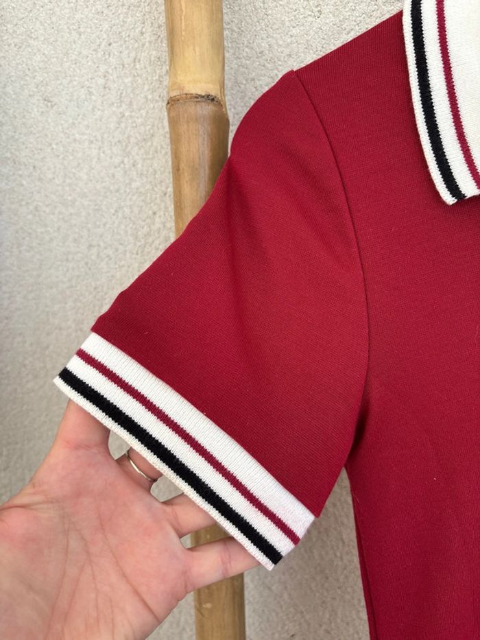 Robe pull bordeaux avec col - photo numéro 6