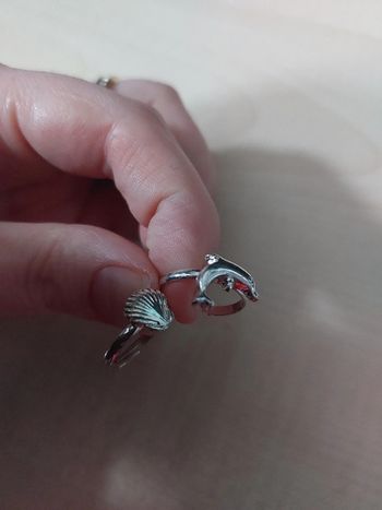 Lot de 2 jolies bagues neuves fille