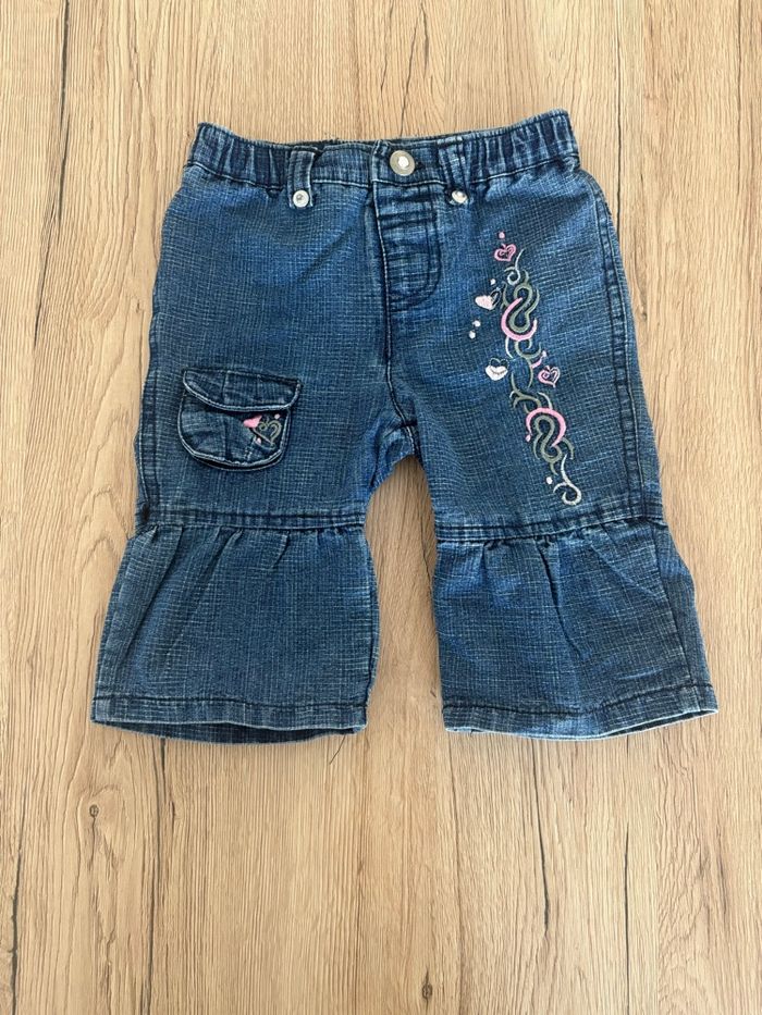 Pantalon jean brodé baby wapi taille 6 mois 67 cm