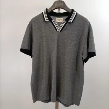 Polo gris homme Neuf - taille M/L col polo avec col V sans bouton A554