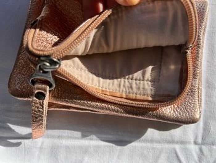 Portefeuille en cuir mordoré Sabrina - photo numéro 2