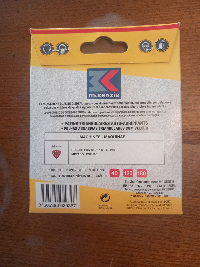 Lot 5 patins triangulaires perceuse - photo numéro 2