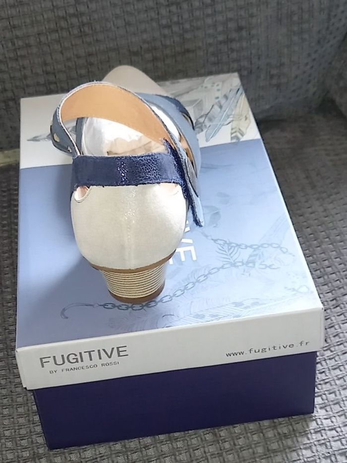 Chaussure escarpin Fugitive Tolua Metal Navy pointure 40 - photo numéro 7