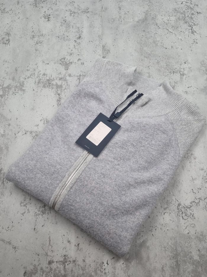 Gilet zippé Tommy Hilfiger gris – Taille M Hommes