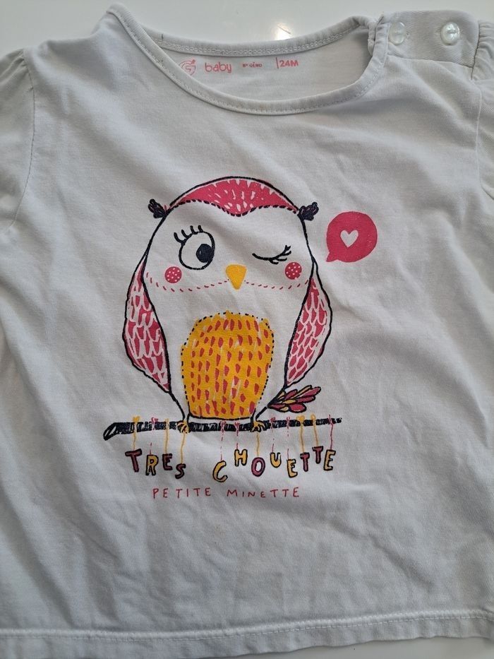 Lot de 4 t-shirts ML fille 24 mois TBE - photo numéro 6