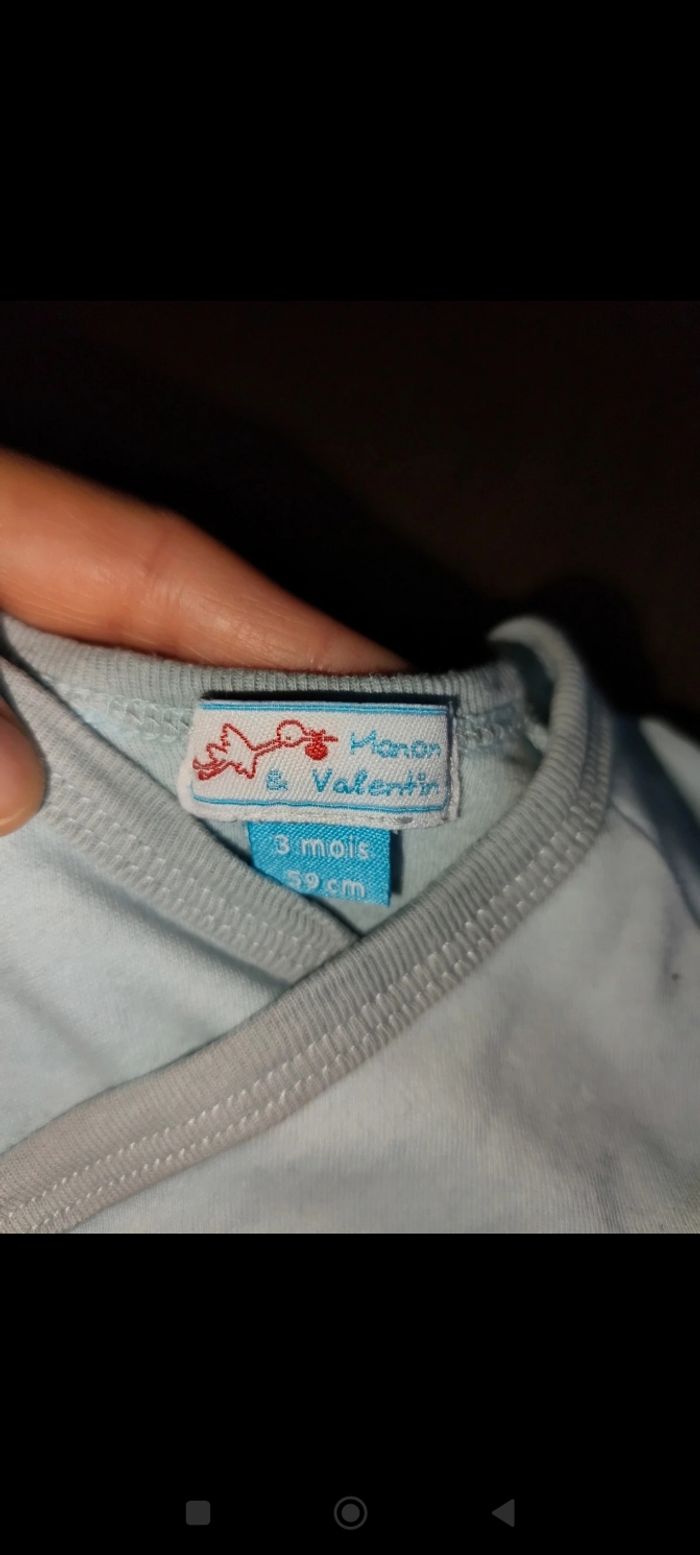 Lot de 4 bodies manches longues garçon taille 3 mois - photo numéro 8