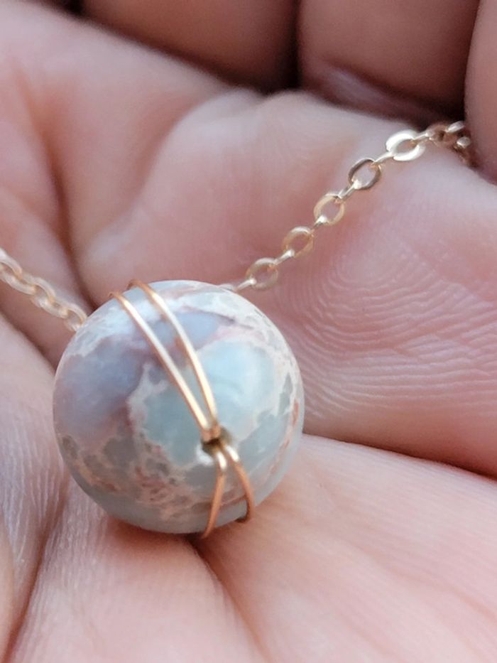 Collier pierre empereurs naturelle en acier inoxydable - photo numéro 10