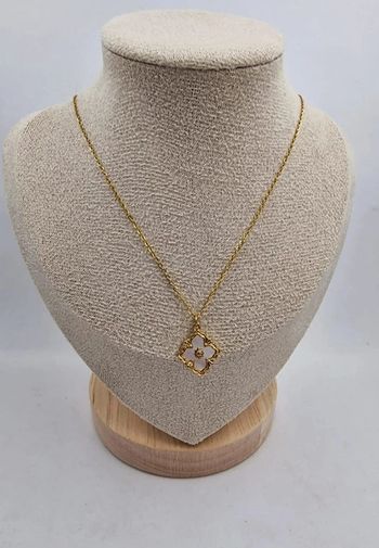 Collier chaine doré, tendance, intérieur nacré 🍁