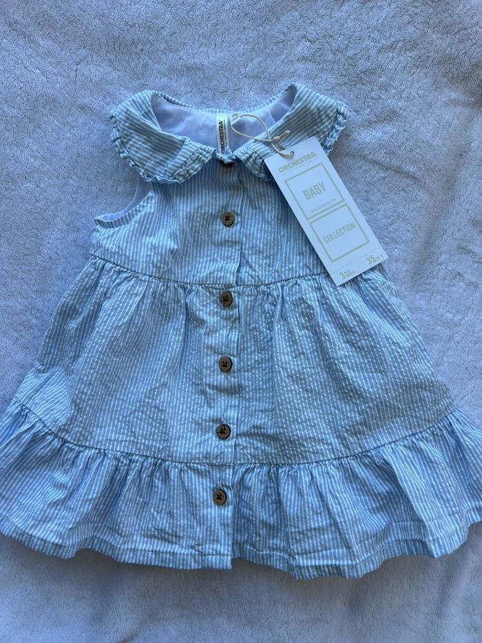 Robe rayée bleue 3mois/60cm - Orchestra - photo numéro 4