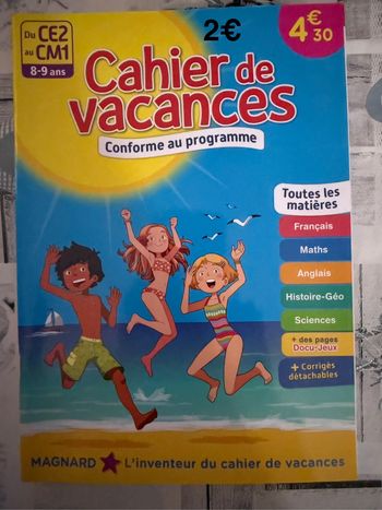 Cahiers de vacances Passeport CE2 au CM1 Neuf avec étiquette·Magnard