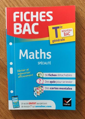 Livre Fiches Bac spécialité Maths - Nouveau Bac Neuf