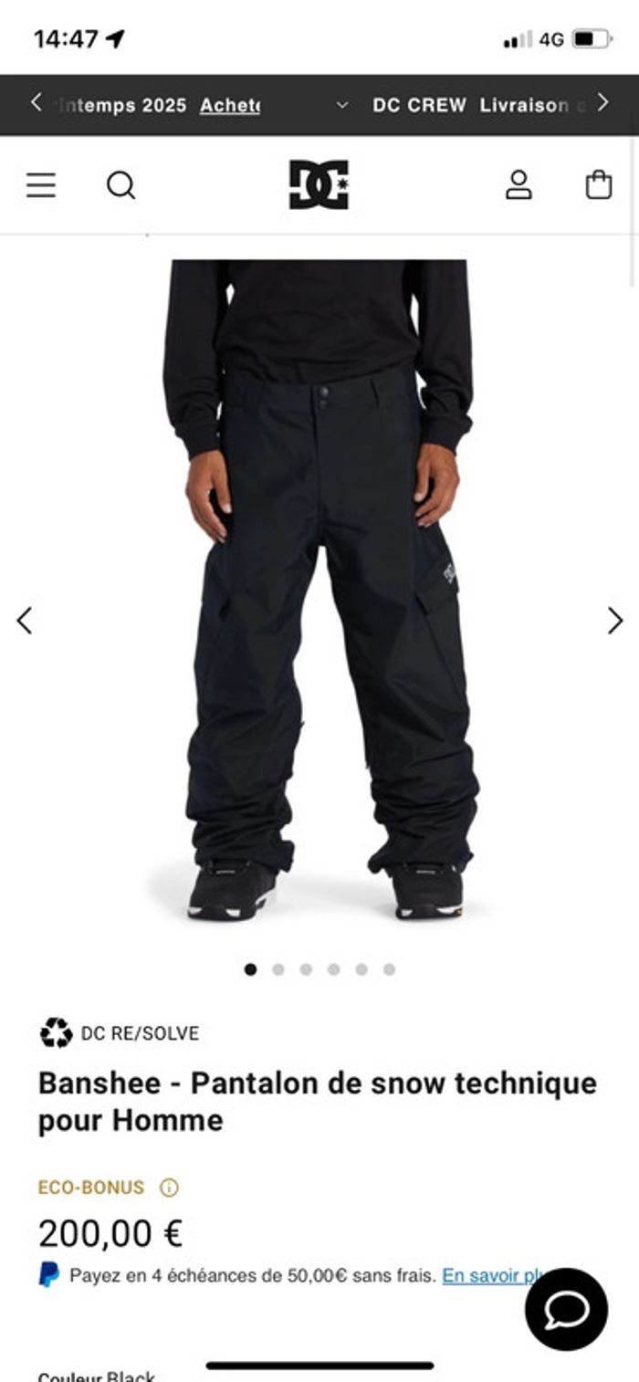 Pantalon de snow / ski DC Shoes homme XL - photo numéro 4