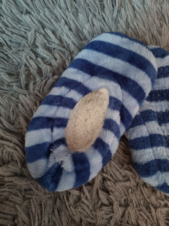 Chaussons polaire bleu à rayures 25-26 mixte - photo numéro 2