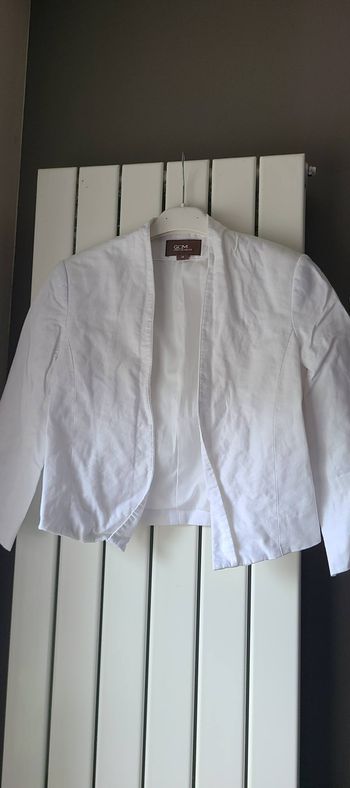 grain de malice GDM veste courte blazer blanche