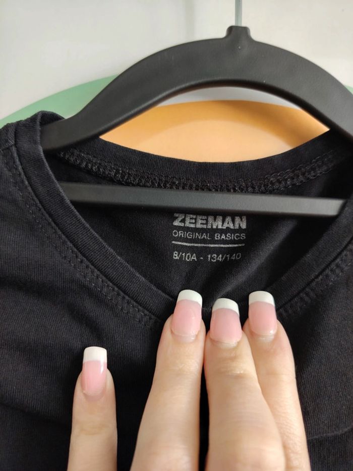 T-shirt manches longues noir – Zeeman Taille 8-10 ans - photo numéro 3