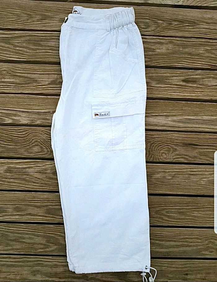 bermuda pantalon 3/4 Blanc du Nil
