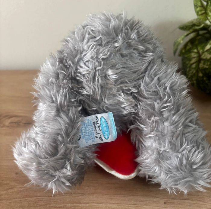 Peluche ours gris cœur rouge I love you me to you - photo numéro 4