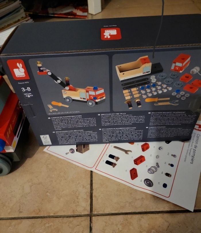 Camion de pompiers brico kids janod - photo numéro 8