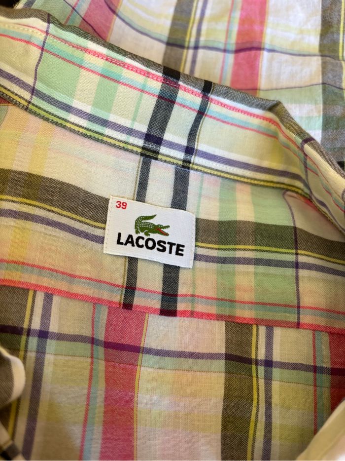 Chemise Lacoste à carreaux – Taille M – 100% coton - photo numéro 4