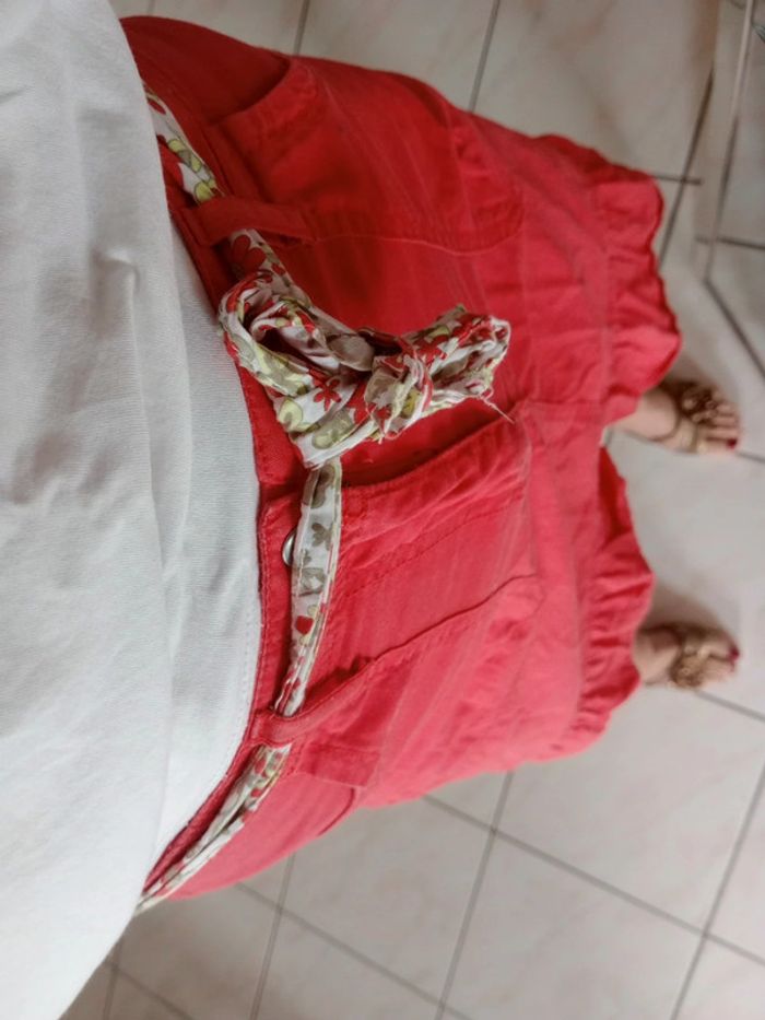 Jupe femme 34 rouge c85 - photo numéro 5