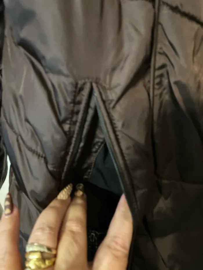 superbe doudoune manteau veste hiver marron 48 M&S mode - photo numéro 8
