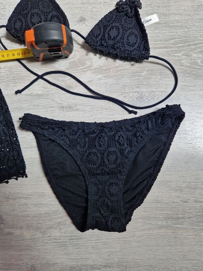 Superbe ensemble noir neuf jupe avec bikini 2 pièces Etam 34 - photo numéro 5