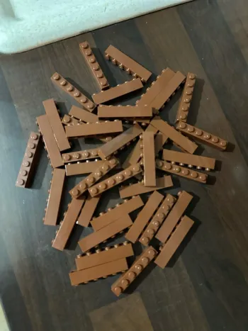 40 Brick Lego 1x3 ref 3009 Reddish Brown