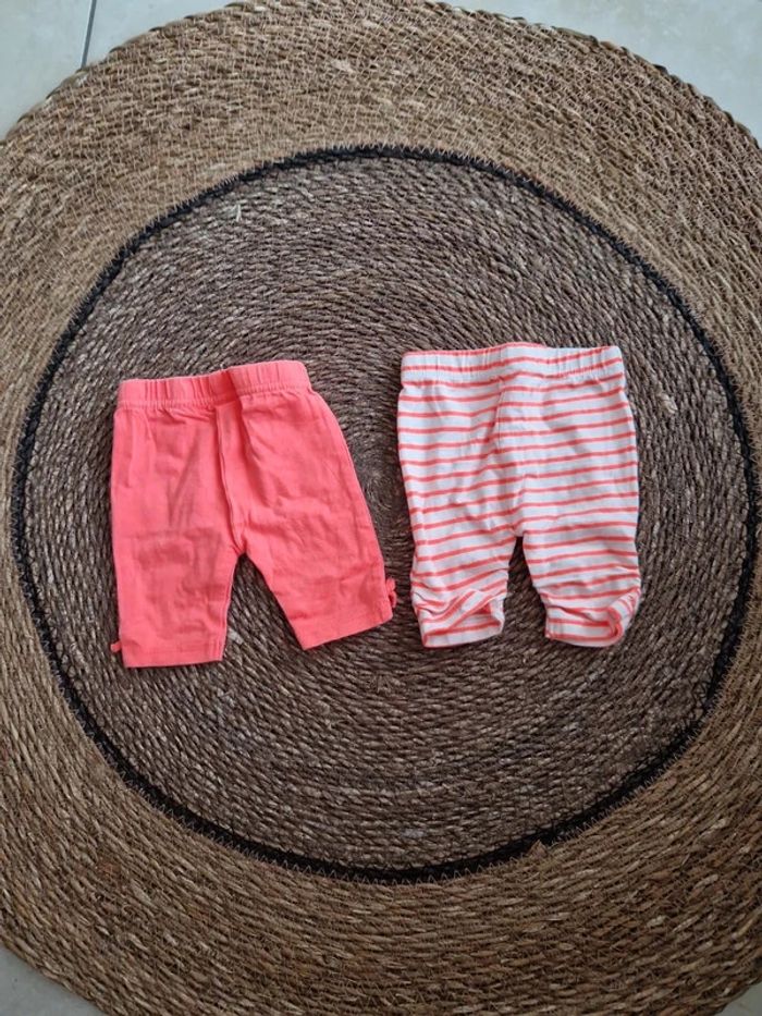 Lot de 2 leggings Gémo taille 1 mois - photo numéro 2