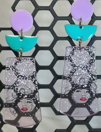 Boucles d’oreilles Marilyn Monroe 7 cm