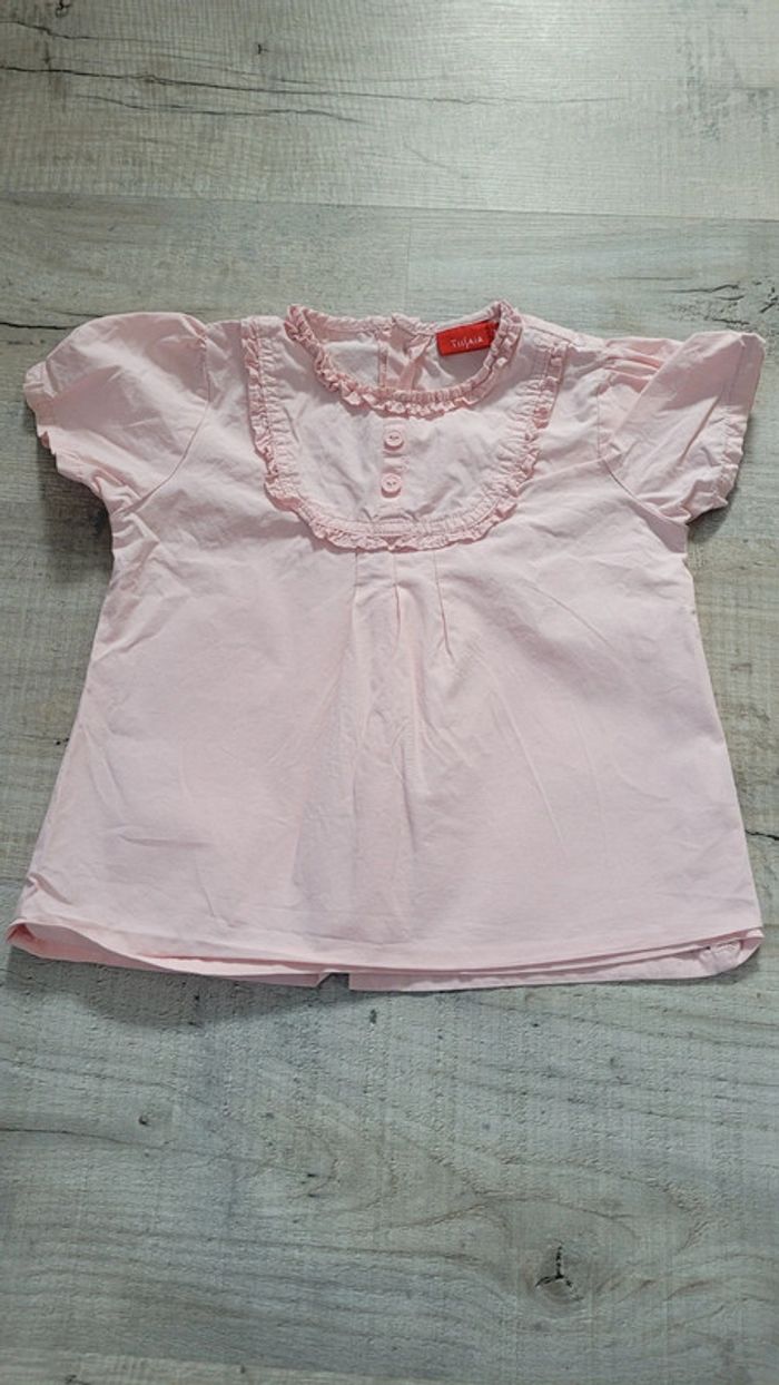 T shirt manche courte fille tissaia 18 mois