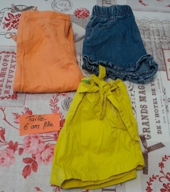Lot de short 6 ans fille