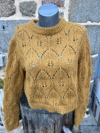 Pull en maille moutarde - Promod 