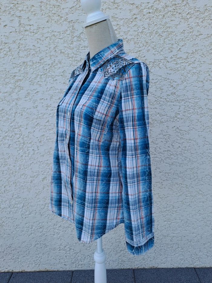 Chemise carreaux femme Tommy Hilfiger t. L - photo numéro 3