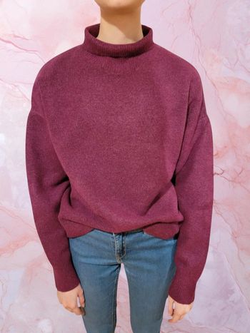 Pull neuf femme violet mauve taille 38 Gémo