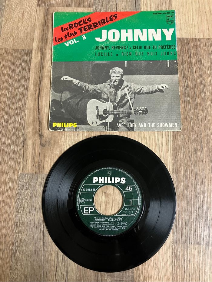 Vinyle 45 tours-Johnny Hallyday-Les rocks les plus terribles