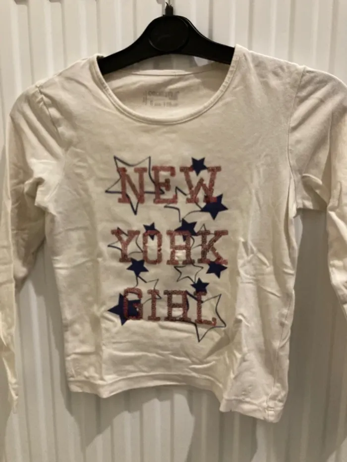 T-shirt blanc fille 6 ans