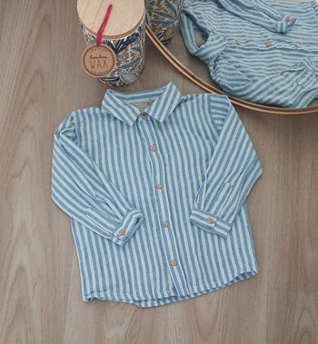 Chemise à rayures comme neuve 18 mois