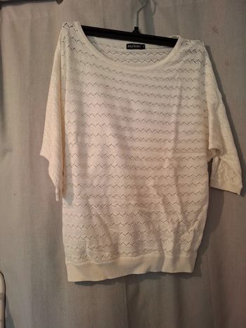 Magnifique maillot manches 3/4 effet tricoter leger