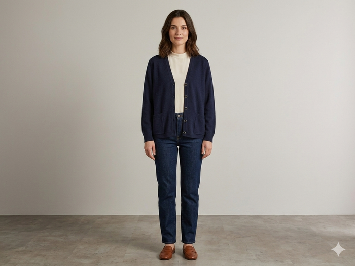 gilet marine taille 38-40 belle qualité - photo numéro 3