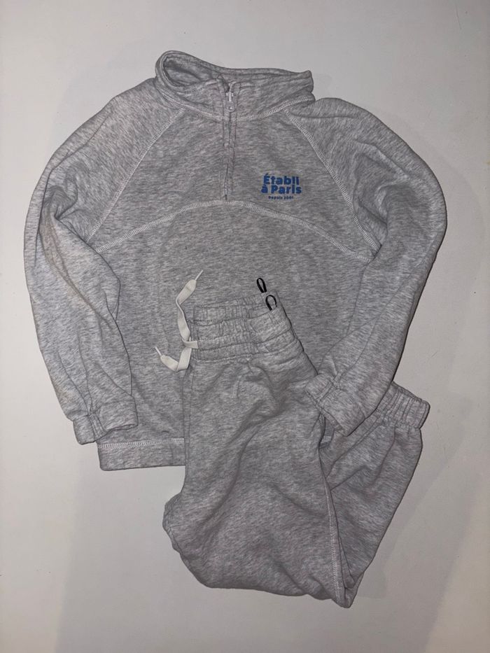 Ensemble de jogging gris H&M fille 6-7 ans