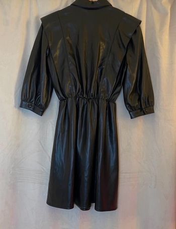 Robe noir similicuir fête