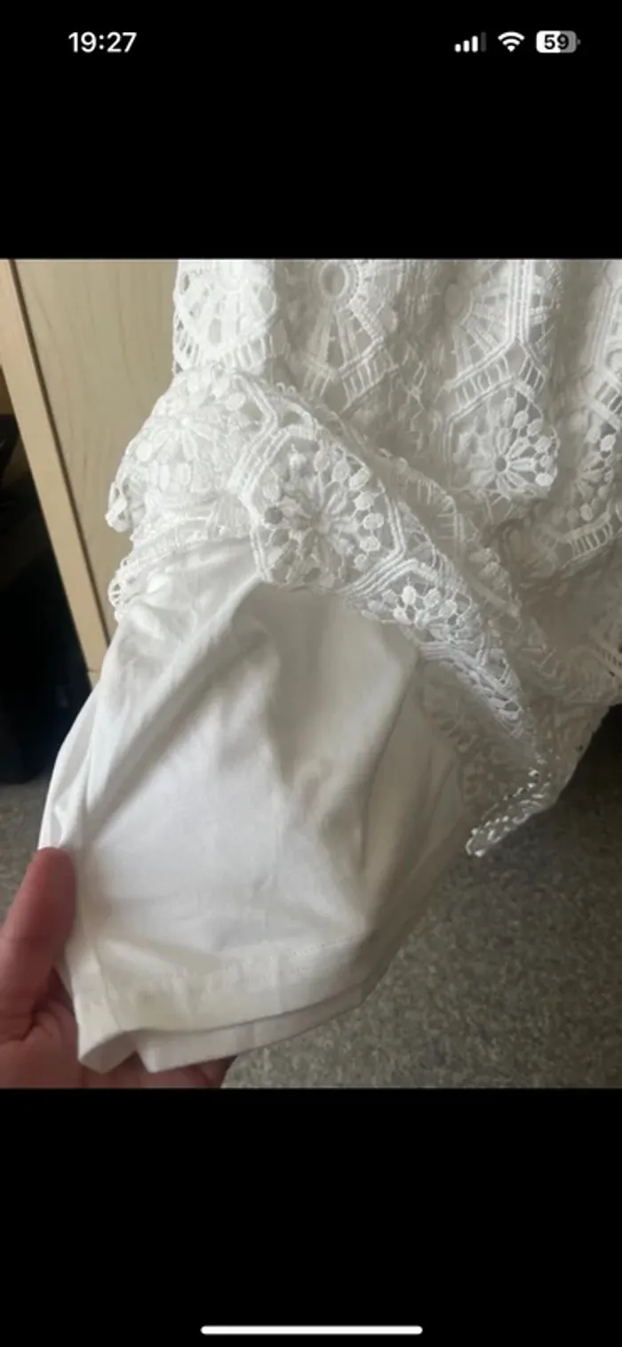 Superbe robe blanche dentelle - photo numéro 5